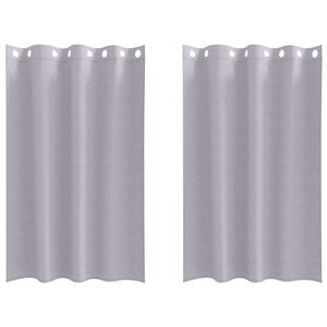 vidaXL Perdele Opaque cu Inel 2 buc. Gri Metalic 175 x 140 cm