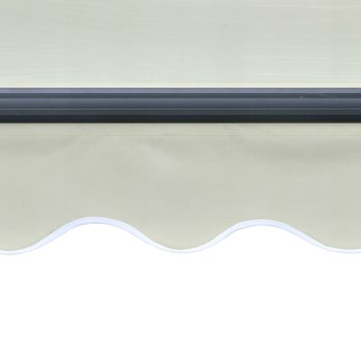 vidaXL Copertină retractabilă cu senzor vânt & LED, crem, 400x300 cm