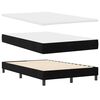 vidaXL Pat cu arcuri cu saltea cu headboard Negru 120 x 200 cm Catifea