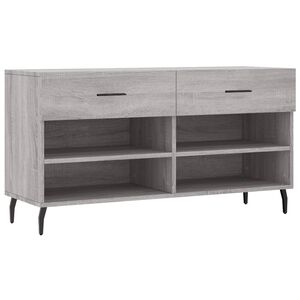 vidaXL Bancă de pantofi, gri sonoma, 102x35x55 cm, lemn prelucrat