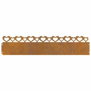 vidaXL Borduri pentru gazon 10 pcs Ruginit 103 x 0,05 x 22 cm