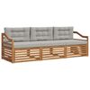 vidaXL Set de canapele de exterior 3 pcs Gri natural și deschis