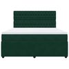 vidaXL Pat box spring cu saltea, verde &icirc;nchis, 180x200 cm, catifea
