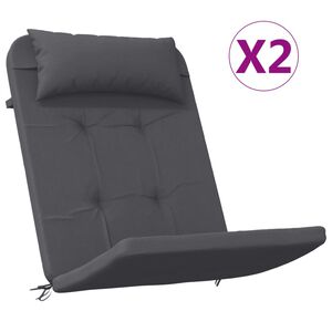 vidaXL Perne scaun Adirondack, 2 buc, antracit, țesătură Oxford