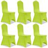 vidaXL Husă de scaun elastică, 6 buc., verde