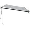 vidaXL Copertină retractabilă automat LED-uri antracit/alb 350x250 cm