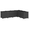 vidaXL Jardinieră de grădină, negru, 160x120x53 cm, PP