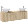 vidaXL Set dulap baie 3 buc. Stejar Sonoma 49,5 x 44,5 x 65 cm