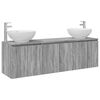 vidaXL Set dulap baie 3 buc. Sonoma gri 49,5 x 44,5 x 65 cm