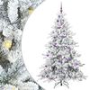 vidaXL Brad de Crăciun artificial cu ramuri articulare Alb 180 cm