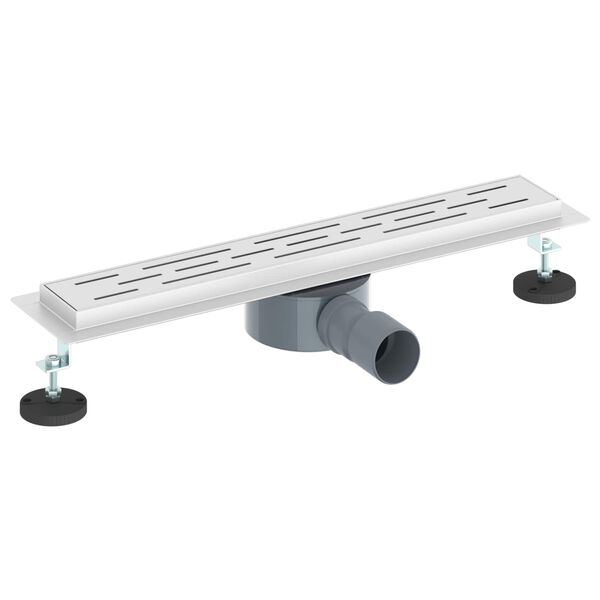 vidaXL Scurgere pentru duș cu capac din sticlă și sifon de 360&deg; 50 cm