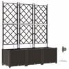 vidaXL Vază pentru Grădină 3 buc. Maro 120 x 40 x 142 cm PP
