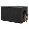 vidaXL Casa pentru pisici Negru 85 x 55 x 50,5 cm Lemn compozit