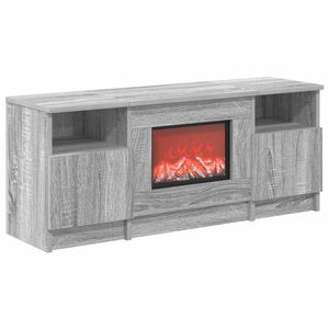 vidaXL Șemineu electric Sonoma gri 98 x 28,5 x 40,5 cm Lemn prelucrat