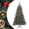 vidaXL Brad de Crăciun artificial Verde 150 cm PVC și Plastic și Oțel