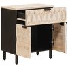 vidaXL Dulap de noapte Alb 50 x 33 x 60 cm Lemn de mango solid