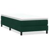 vidaXL Pat cu arcuri fără saltea verde &icirc;nchis 80x220 cm catifea