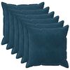 vidaXL Husă pentru pernă 6 pcs HOUTEN albastru 80 x 80 cm Catifea