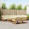 vidaXL Set de canapele de exterior cu pernă 9 pcs Natural și Crem