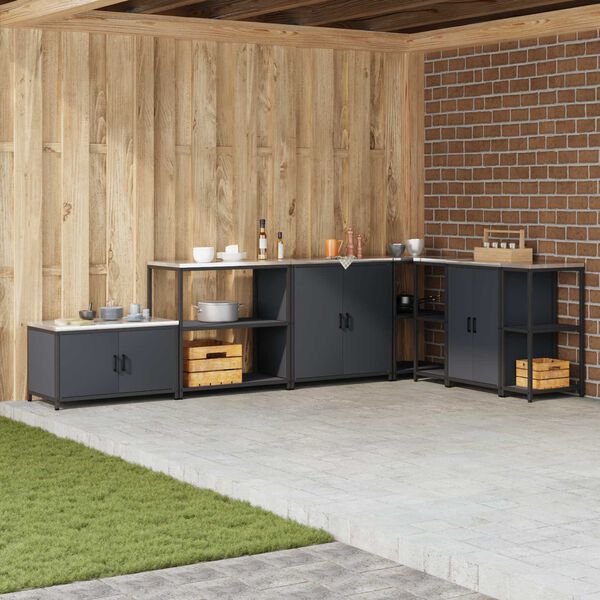 vidaXL Depozitare pentru bucătărie Antracit 60 x 50 x 92 cm Oțel