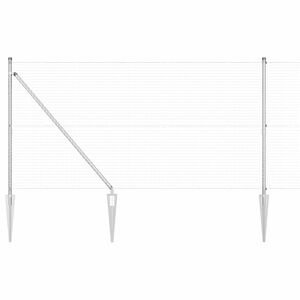 vidaXL St&acirc;lp de gard. Argintiu