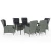 vidaXL Set de mobilier pentru grădină, 7 piese, gri deschis