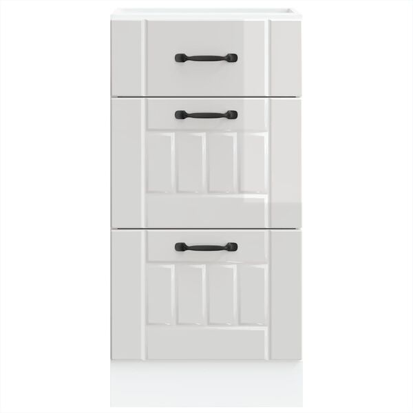 vidaXL Dulap de bucătărie &bdquo;Lucca&rdquo;, alb lucios, lemn stratificat