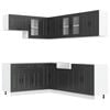 vidaXL Set dulap de bucătărie 11 piese &bdquo;Kalmar&rdquo; lemn negru prelucrat