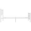 vidaXL Cadru de pat metalic cu tăblie de cap/picioare, alb, 90x200 cm