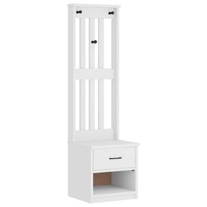 vidaXL Arborele &bdquo;SANDNES&rdquo; alb 45x40x159,5 cm lemn masiv de pin