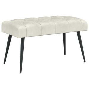 vidaXL Bancă cu butoane capitonate Crem 80 x 40 x 46 cm Catifea