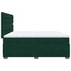 vidaXL Pat box spring cu saltea, verde &icirc;nchis, 200x200 cm, catifea
