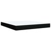 vidaXL Pat box spring cu saltea, negru, 180x200 cm, catifea