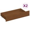 vidaXL Cadru de pat cu 2 sertare, maro miere, 90x200 cm lemn masiv pin