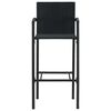 vidaXL Set mobilier bar de grădină, 7 piese, negru