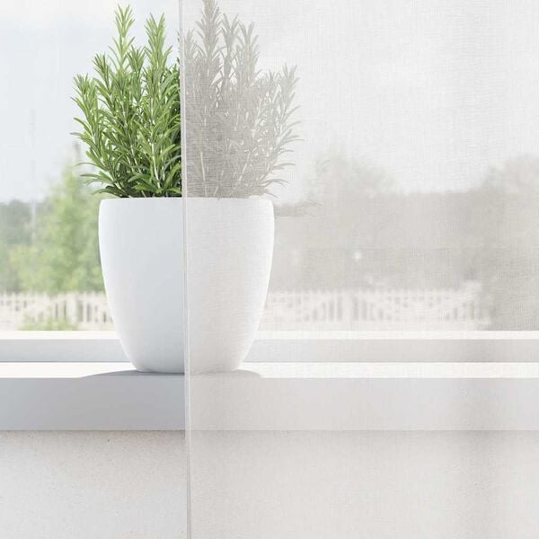 vidaXL Perdele Voile cu buzunare pentru bare 2 buc Alb