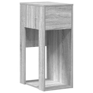 vidaXL Suport turn computer cu sertar gri Sonoma 30x44x74 cm