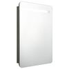 vidaXL Dulap de baie cu oglindă și LED, antracit, 60x11x80 cm