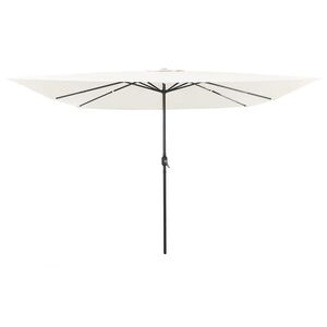 vidaXL Parasol de Grădină Nisipiu 295 x 295 x 245 cm Poliester și oțel