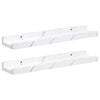 vidaXL Raft de perete 2 pcs Marmură albă 40 x 9 x 3 cm Lemn compozit