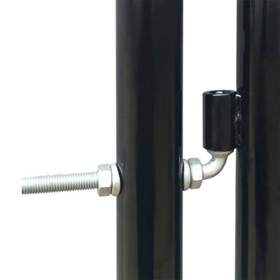 vidaXL Poartă de gard cu o ușă, negru, 100x150 cm