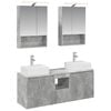 vidaXL Set dulap baie 5 pcs Gri Beton Lemn prelucrat