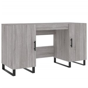 vidaXL Birou, gri sonoma, 140x50x75 cm, lemn compozit