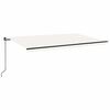 vidaXL Copertină retractabilă manual, crem, 500x350 cm
