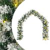vidaXL Ghirlandă de Crăciun Verde și alb 270 cm PVC 50 LED-uri