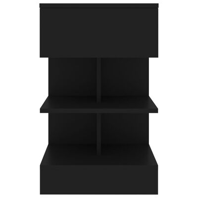 vidaXL Noptiere, 2 buc., negru, 40x35x65 cm