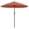 vidaXL Umbrelă de soare de exterior, st&acirc;lp aluminiu, cărămiziu, 250 cm