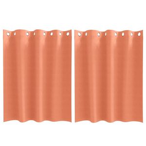 vidaXL Perdele Opaque cu Inel 2 pcs Terracota 140 x 140 cm Poliester