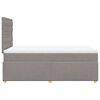 vidaXL Pat box spring cu saltea, gri taupe, 120x200 cm, textil