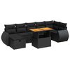 vidaXL Set mobilier de grădină cu perne, 5 piese,poliratan/lemn acacia